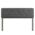 thumbnail image 3 of Modway Collins Fabric Button Tufted Twin Headboard in Gray and Charcoal, 3 of 7