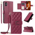 thumbnail image 1 of For Samsung Galaxy A05 4G Crossbody Leather Case Ring Buckle Wallet Stand Rhombus Mobile Cover - Gre, 1 of 5