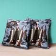 thumbnail image 2 of Three Women Throw Pillow with Removable Cover in Sky Blue Green Brown 16x16, 2 of 4