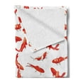 thumbnail image 2 of Koi Fish Soft Flannel Fleece Throw Blanket, Eastern Japanese Exotic Koi Fish Common Carp Calm Water Garden Graphic Design, Cozy Plush for Indoor and Outdoor Use, 70" x 90", Orange, by Ambesonne, 2 of 5