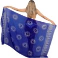 thumbnail image 4 of HAPPY BAY Women's Beach Swimwear Cover Up Bikini Wraps Sarong One Size Sun, Blue, 4 of 4