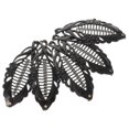 thumbnail image 4 of EeaseMX 5 pinzas para el pelo con diseño de plátano y flores, color negro, para coletas, accesorios para el cabello para mujeres y niñas (grandes), 4 of 7