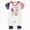Z63-Beige, variant on 3-6 Months Infant Bodysuits Newborn 4th Of July Outfit Baby Boy Girl Romper USA Bodysuit Fourth Of July Memorial Cute Summer Clothes