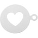 thumbnail image 1 of Coffee Decorating Stencils Stainless Steel Coffee Art Stencils Barista Template for All Kinds of Mousse Cut Cake Birthday Cake Coffee (Heart Pattern), 1 of 4