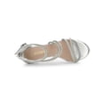 thumbnail image 4 of BLISSFUL STEP Women's Shoes Stiletto Heel Open Toe Ankle Strap Rhinestone Buckle Sandals Silver 10, 4 of 8