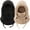 Black+khaki, variant on Kids Winter Fleece Hats Balaclava 2PCS,Warm Ski Face Mask Windproof Adjustable Full Cover Neck Warmer for Boys Girls 3-10Y