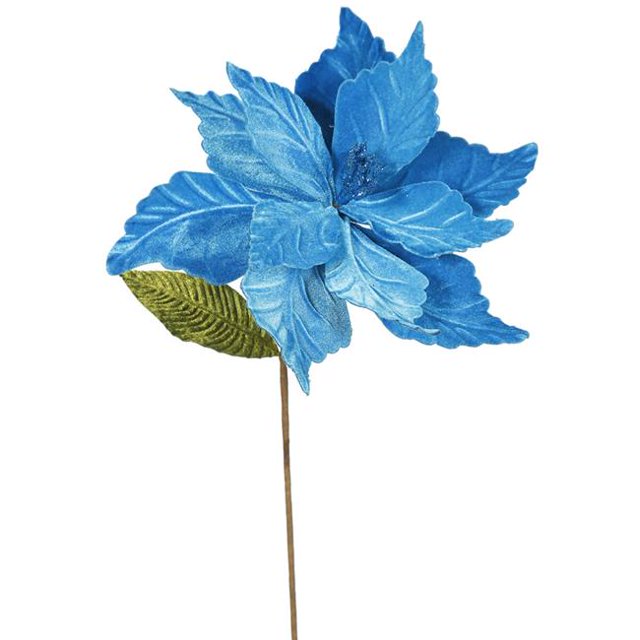 Vickerman QG162712 Fleur de Poinsettia Turquoise, 22 & 12 Po.