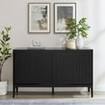 thumbnail image 3 of Crosley Furniture Asher Modern Particle Board Wood Sideboard in Matte Black, 3 of 19
