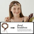 thumbnail image 4 of UPOUART Lightweight Bridal Floral Hairband, Wedding Headpiece for Special Occasions, Elegant Coffee Flower Design, 4 of 6