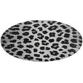 thumbnail image 4 of Leopard Print Pattern Soft Bedroom Round Area Rug, Washable Cute Nursery Circle Throw Mat, Non-Slip Contemporary Small Low Pile Floor Carpet for Dorm Bedside, 4 of 6