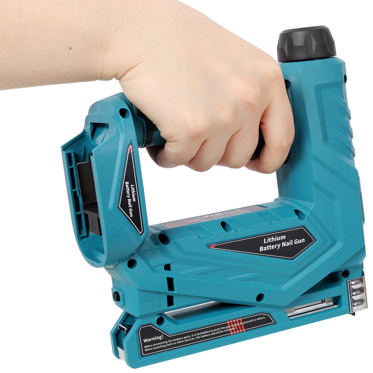 LuckyNote 2-in-1 Cordless Brad Nailer & Stapler, Compatible with Makita 20V Battery, 18GA Nails & T50 Staples, Tool Only, Blue