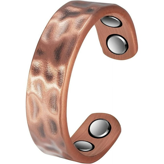 Pure Copper Magnetic Ring for Men, Adjustable Size, Copper Jewelry