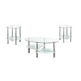 thumbnail image 1 of Table Basse Blanche et Chromée, 1 of 1