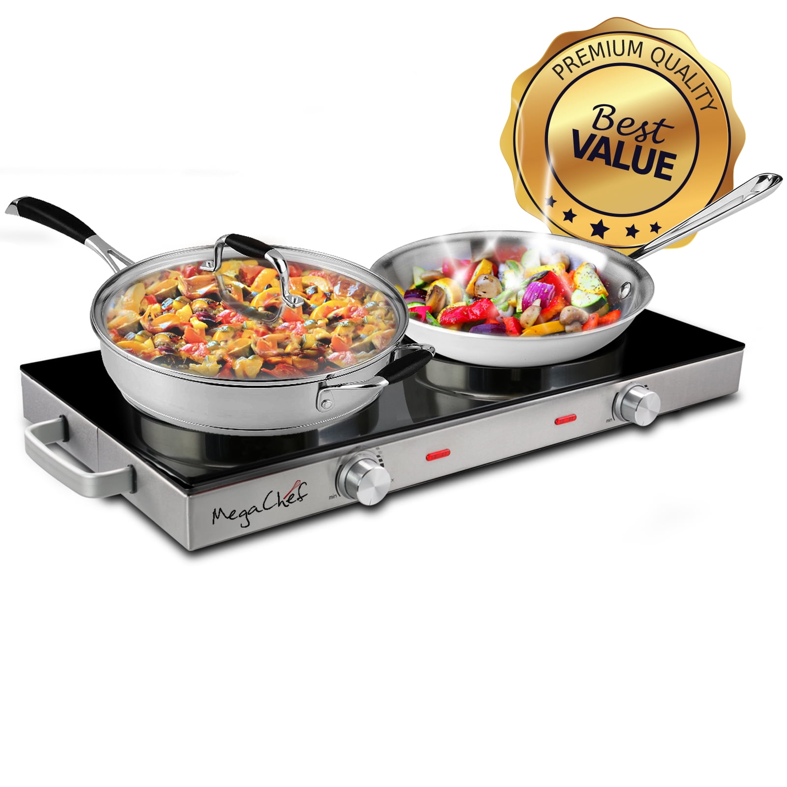 MegaChef Ceramic Infrared Double Cooktop