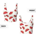 thumbnail image 6 of Rateoe Watermelon Print Womens' Sports Bras Scoop Neck Sports Vest- Padded U Back Seamless High Impact Support, 6 of 7