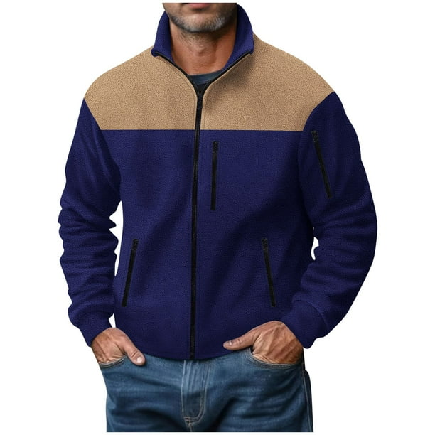 pstuiky camisas de manga larga para hombre, Camisa de manga larga con cuello alto, botones y bolsillos laterales para hombre camisetas de hombre xxxl