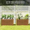 thumbnail image 4 of Outsunny Set of 2 Raised Garden Bed, Planter Box, Distressed Dark Brown, 4 of 10