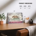 thumbnail image 4 of Carlsbad, CA, Rustic California State Flag (12x18 Aluminum Art, Indoor Outdoor Metal Sign Decor), 4 of 5