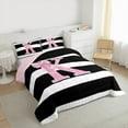 thumbnail image 3 of Feelyou Girls Glitter K Queen Comforter Set, Initial A to Z Letter Bedding Sets, Bling Diamond Ribbon Reversible Bedding Comforter Set, Breathable Home Decor,3 Pieces, 3 of 8