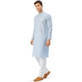 thumbnail image 2 of Maple Clothing Kurta en Coton Pyjama Tenue Ethnique Imprimée Indienne Décontractée (Bleu Ciel, 3TG), 2 of 6