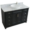 thumbnail image 5 of Bellaterra Home 400700-49S-DG-WMRD 49 in. Single Round Sink Vanity with Carrara Marble Top, Dark Gray & White, 5 of 15