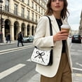 thumbnail image 6 of JGTDBPO Crossbody Bags for Women,Sweet Bow Embossed Hobo Shoulder Bag with Knotted Adjustable Strap and Zipper for Daily Travel White, 6 of 6