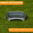 thumbnail image 3 of Neater Pets Little Big Bowl for Small Dogs - Plastic Trough Style Food or Water Bowl for Use Indoors or Outdoors, Gunmetal, 8 Cups (64 Oz.), 3 of 10