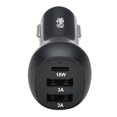 thumbnail image 5 of Tripp Lite Usb Car 3-port 36w Max - Usb-c Pd 3.0 Up To 18w, 2 Usb-a Qc 3.0 Up To 36w - Car Adapter - 36 Watt - 3 A - Pd 3.0, Qc 3.0 - 3 Output Connectors (usb, Usb-c) - Black, 5 of 5