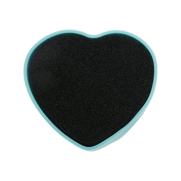 Limpiador de Cepillos de Maquillaje Portátil en Forma de Corazón de 1 Pc Azul