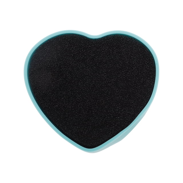 Limpiador de Cepillos de Maquillaje Portátil en Forma de Corazón de 1 Pc Azul
