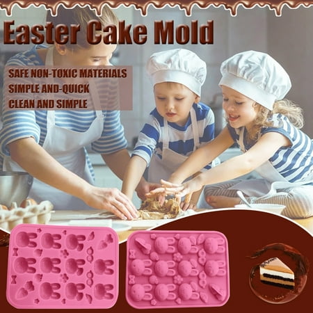

Kokovifyves Home Essentials Silicone Chocolate Baking Template Cake Decoration Rabbit Bunny Carrot Cake Mould