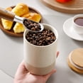 thumbnail image 5 of Sabine Small Ceramic Canister with Airtight Wood Lid - 18 oz Kitchen Storage for Coffee, Sugar, Tea & Spices - Compact Countertop Jar, 5 of 15