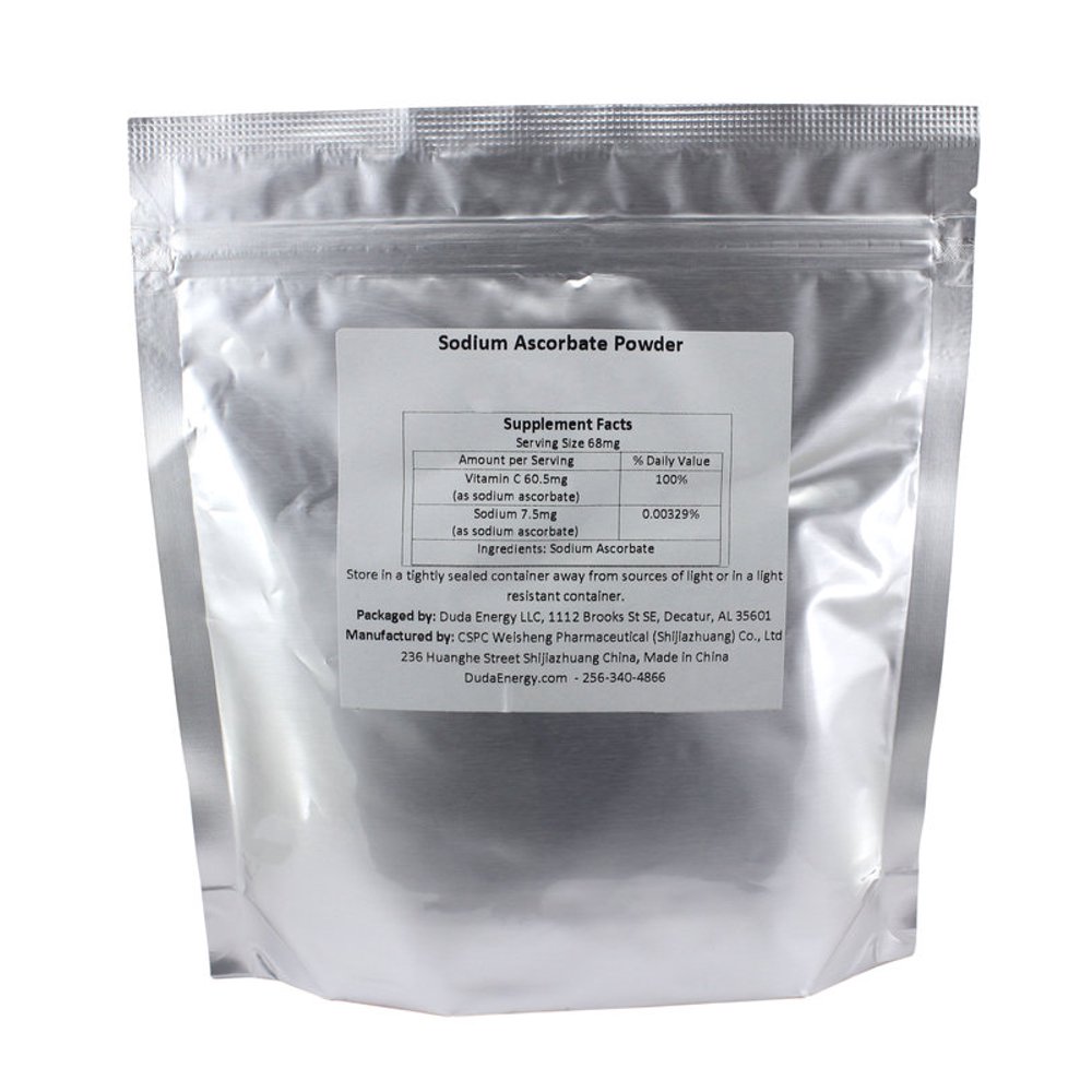 Sodium Ascorbate Powder, 1 oz Bag Food Grade FCC USP BIoActive NonGMO