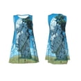 thumbnail image 7 of Daiia Cracked Earth Head Tree Print Women's Dresses 2025 Trendy Short sleeve Dresses Casual Baggy Flowy Maxi Sun Dresses, 7 of 7
