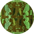 thumbnail image 1 of Ahgly Company Indoor Round Animal Green Traditional Area Rugs, 8' Round, 1 of 1