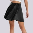 thumbnail image 2 of Kaemgyyd Skirt for Women High Waist Ruffle Hem Tie up Wrap Skirt Soft Solid Color Casual a Line Skirt for Party, 2 of 7
