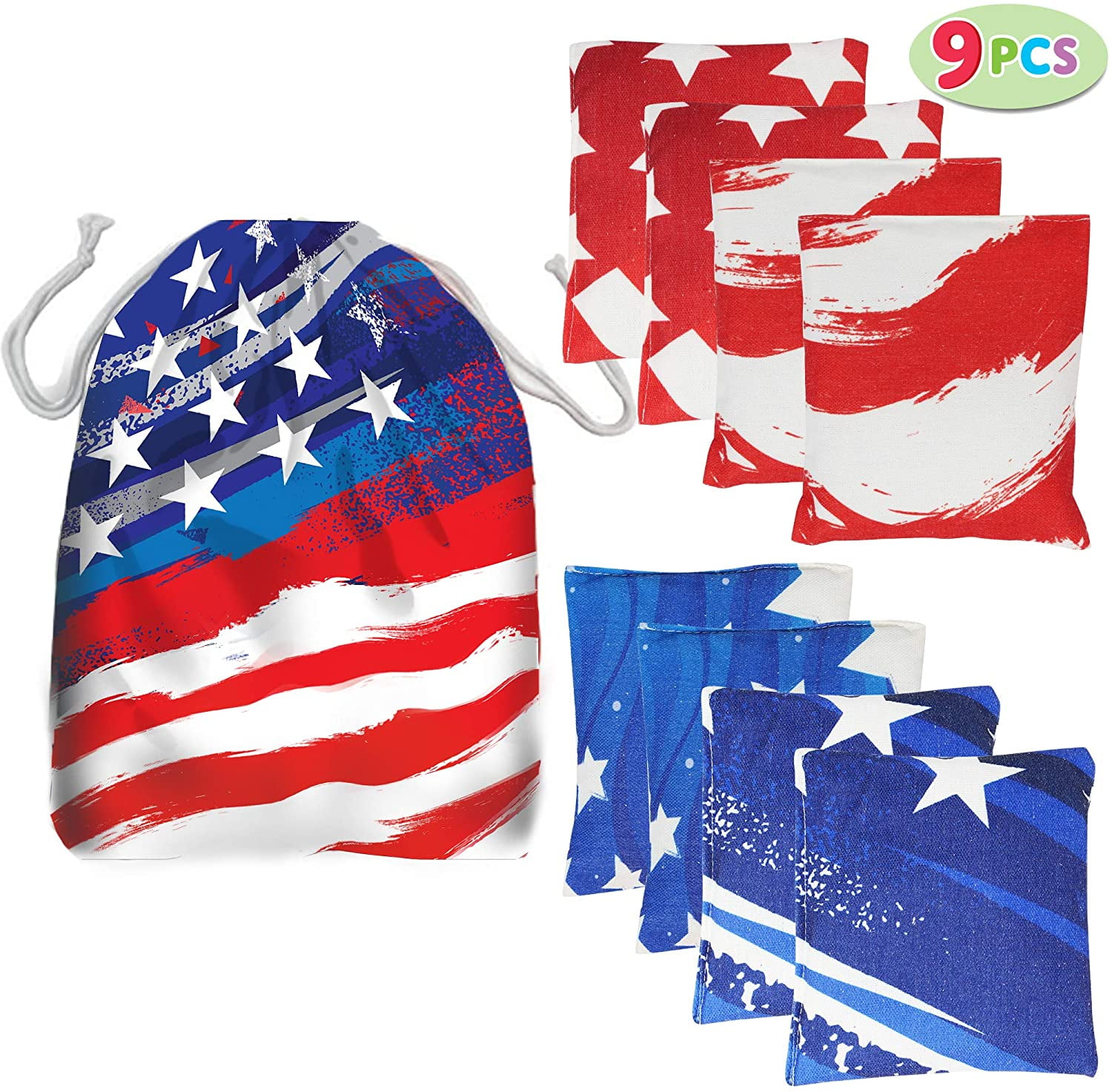 Double Sided Slick and Stick Beans Bags Set of 8 Professional Cornhole Bags 