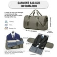thumbnail image 4 of SYCNB Convertible 2-in-1 Travel Garment Bag, Weekender Duffel Bag for Men & Women, Carry-on Hanging Suit Bag for Travel, Business Overnight Bag for Wrinkle-Free, Olive Green, 4 of 8