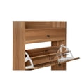 thumbnail image 5 of Hassch Rattan Shoe Cabinet, Entryway Shoe Cabinet with 2 Flip Drawers and Top Small Drawer, Boho Wooden Shoe Organizer Cabinet, for Entrance, Hallway, Walnut, 5 of 10