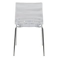 thumbnail image 4 of Pemberly Row Modern Rain Drop Design Dining Chair in Clear Set of 2, 4 of 9