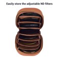 thumbnail image 4 of Filter Storage Case, Skin Friendly Touch PU Leather Camera Filter Bag with Zipper for 8 Pieces  Less than or equal to 95mm Filters, 4 of 7