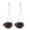 thumbnail image 2 of kusrkot 2PCS Rattan Bird Nest Swinging Toy Cage Perch Stand for Parrot Budgie S S, 2 of 9