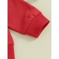 thumbnail image 6 of My First New Years Baby Boy Outfit Baby Boy Valentines Day Outfit Letter Print Long Sleeve Sweatshirt T-shirt and Elastic Casual Pants Suit, 6 of 9