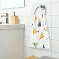 thumbnail image 3 of Yayeee 100% Cotton Hand Towels for Bathroom 16" x 28" Soft Absorbent Kitchen Towel, Colorful Triangles, 3 of 7