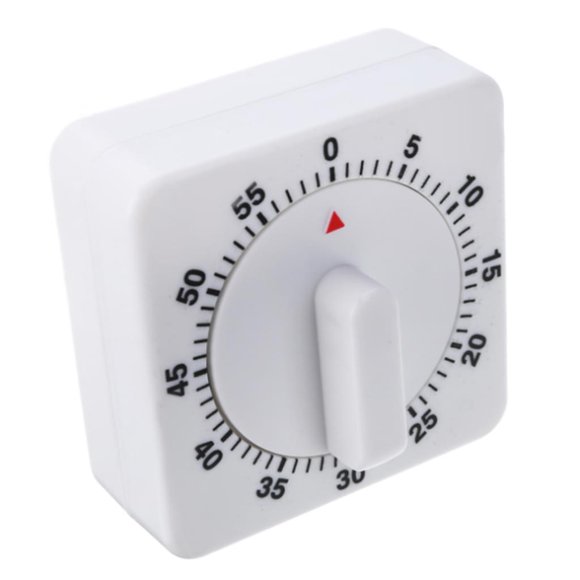 Kitchen timer, mechanical kitchen timer, analog timer, timer, reminder, timer, white, 1 piece, egg timers