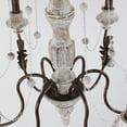 thumbnail image 5 of TOMIYA 29" Farmhouse Chandelier Large French Country Wood Pendant Light, 6-Light Bronze Dining Room Light Fixtures Kitchen Island Decor, 5 of 6