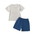 thumbnail image 4 of Boy Baby Clothes Toddler Boys Kids Summer Solid Print Short Sleeve Training 6 12 18 24Months 2T 3T T Shirt and Shorts Boys' Clothing Sets with Pocket Two Pieces Set, 4 of 9