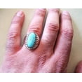 thumbnail image 2 of Turquoise Ring, Silver Jewelry, 925 Silver Ring, Father's Day, Natural Turquoise Mens ring, December Birthstone Ring, Heavy Mens Ring, Spiritual Healing Gemstone, Christmas, Tiny Mens Ring, 2 of 6
