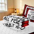 thumbnail image 5 of Erosebridal Happy Camping Camper Zipper Full Size Comforter Sets with Fitted Sheet and 2 Pillowcases, Black Red Plaid Zipper Bedding Set, Reversible, 5 of 7