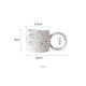 thumbnail image 2 of Taza de café de cerámica con asa y diseño de lunares, ideal for desayuno, leche de avena, 300 ml, 2 of 6